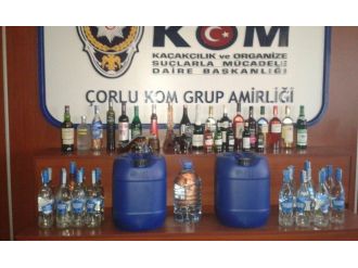 Çorlu Polisinden Kaçak İçki Operasyonu