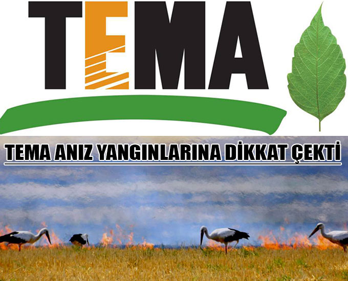 Tema Anız Yangınlarına Dikkat Çekti