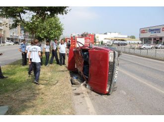 Otomobil Takla Attı: 1 Yaralı