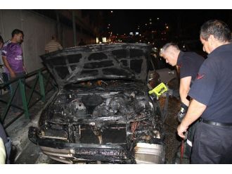 Seyir Halindeki Lpg’li Otomobil Alev Aldı