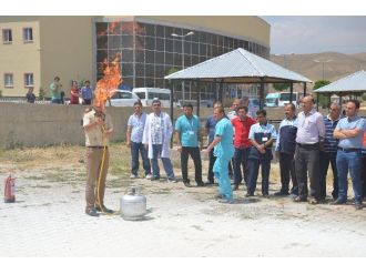 Hastanede Yangın Tatbikatı