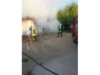 Denizli’de Ahır Yangını