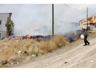 Bayburt’ta Ot Yangını