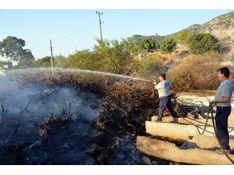 Odunluk Alanda Çıkan Yangın Korkuttu