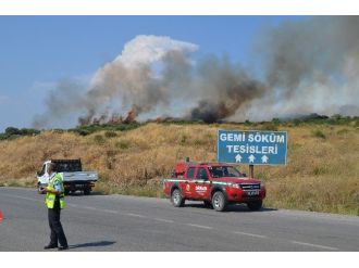 İzmir’de Tüpraş Yakınında Çıkan Yangın Korkuttu