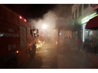 Bodrum’da İşyerinde Çıkan Yangın Paniğe Neden Oldu