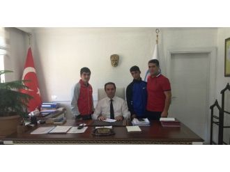 Milli Sporculardan Kaymakam Erkan Ve Başkan Aksoy’a Ziyaret