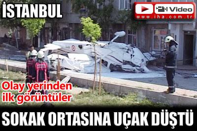 İstanbulda uçak düştü 