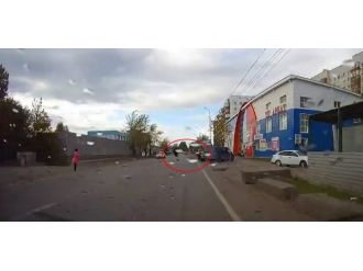 Motosikletin Yayayı Öldürdüğü Kaza Kamerada