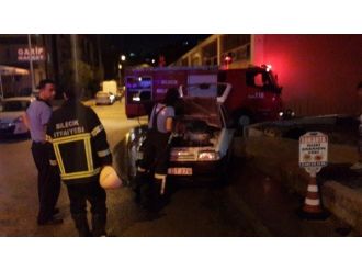 Lpg’li Otomobil Gazdan Benzine Geçerken Alev Aldı