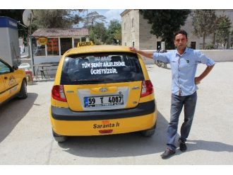 Şehit Ailelerine Taksi Bedava