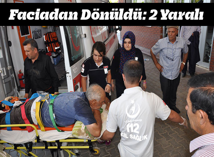 Traktör Devrildi: 2 Yaralı