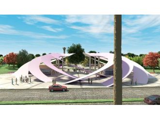 Expo’ya Şakayık Temalı Giriş Kapısı