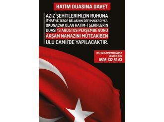 Milletvekili Taşkesenlioğlu’ndan Hatim Duası Açıklaması