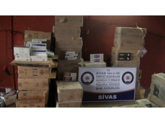 Sivas’ta 16 Bin Paket Kaçak Sigara Ele Geçirildi