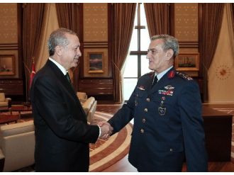 Hava Ve Jandarma Komutanlarından Cumhurbaşkanı Erdoğan’a Veda Ziyareti