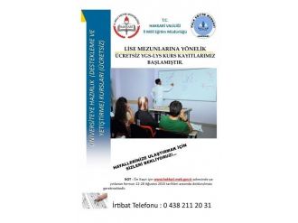 Hakkari’de Ygs-lys Kurs Kayıtları Başladı