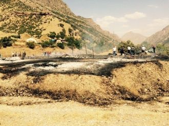 Çimenli Köyünde Korkutan Yangın