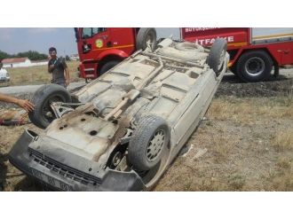 Kulu’da Otomobil Şarampole Devrildi: 2 Yaralı