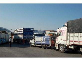 Lapseki’de Feribot Kuyruğu