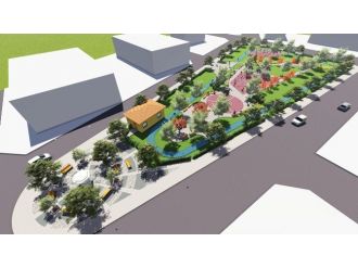 Serdivan Mahalle Meydanı Projesinde Çalışmalar Devam Ediyor