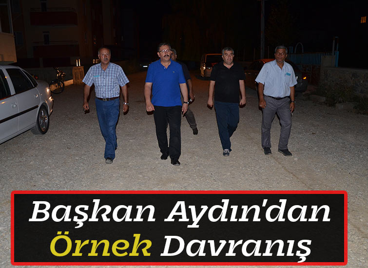 Başkan Aydından Örnek Davranış