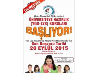 Aliağa’da Mezun Lise Öğrencilerine Ücretsiz Hazırlık Kursu