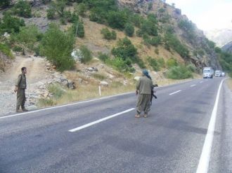 Pkk Tunceli-erzincan Karayolunda Kimlik Kontrolü Yaptı
