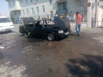 Gediz’de Lpg’li Otomobil Yandı