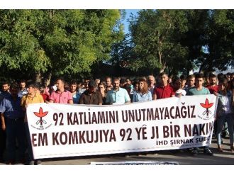 Şırnak’ta 1992 Yılında 54 Kişinin Öldüğü Olaylar Kınandı