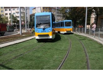 Sofya’da Tramvaylara Çimli Hat