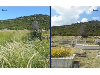 Büyükşehir’den 822 Mezarlık Alanına Temizlik