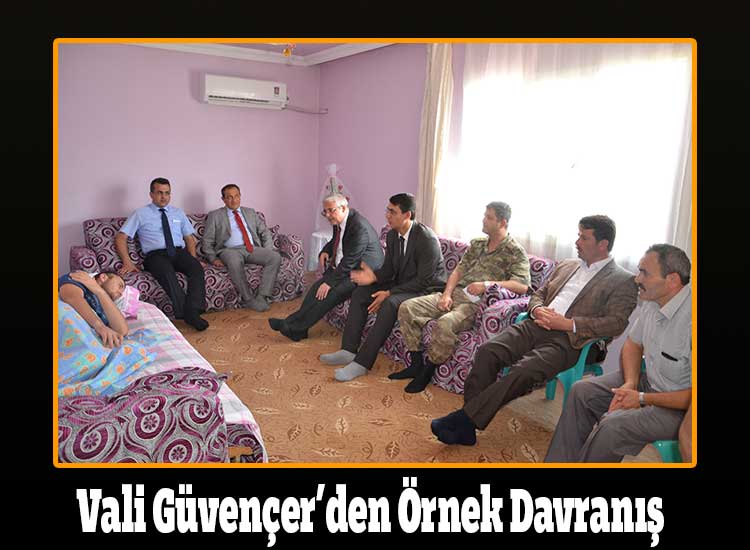 Vali Güvençer’den Örnek Davranış