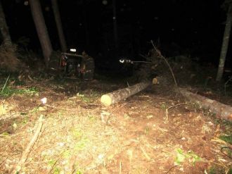 Tomruk Yüklü Traktörün Altında Kalan Sürücü Hayatını Kaybetti, İki Kişi Canını Son Anda Kurtardı