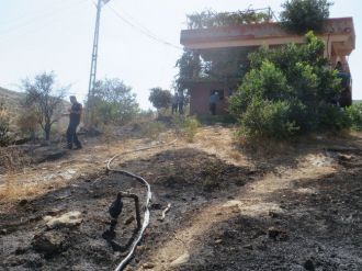 Bahçe Yangını Evlere Sıçramadan Söndürüldü