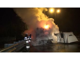 Tem Otoyolunda Korkutan Kaza