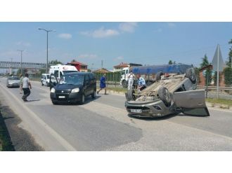 Düzce’de Otomobil Takla Attı: 1 Yaralı