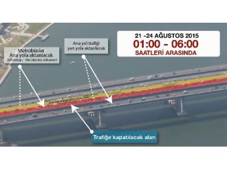 Haliç Köprüsü Metrobüs Yolu Bakıma Alınıyor