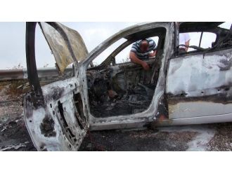 İstanbul’da Çalınan Otomobil Körfez’de Yandı