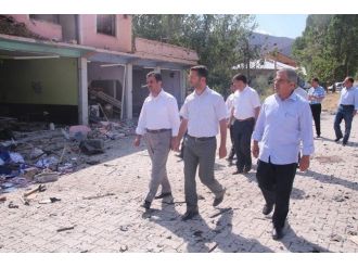 Hüda Par Heyetinden İş Yerleri Hasar Gören Esnafa Ziyaret