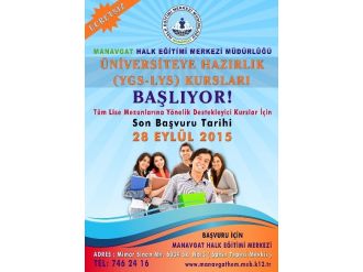 Manavgat Halk Eğitimi Merkezinden Lise Mezunlarına Ücretsiz Kurs