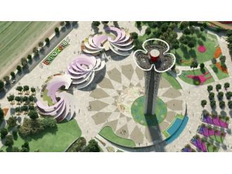 100,7 Metrelik Expo Kulesinin Seyir Terası Gökyüzünde Monte Edilecek
