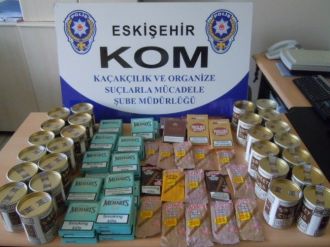 Gümrük Kaçağı Tütün Ve Türün Ürünleri Bulunan İş Yerine Polis Baskını