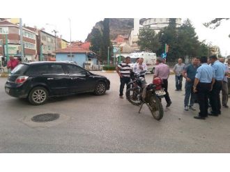 Çorum’da Motosiklet Ve Otomobil Çarpıştı: 1 Yaralı