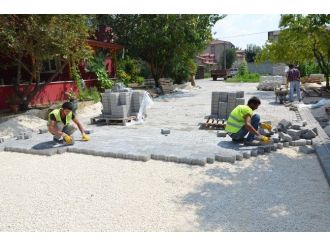 Ertuğrul Gazi Mahallesinde Parke Çalışması