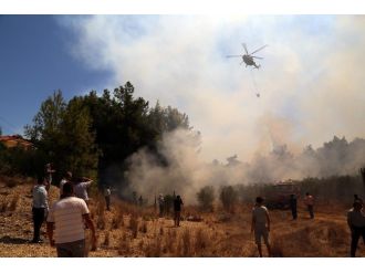 Antalya’da Yerleşim Alanına Yaklaşan Alevler Paniğe Sebep Oldu
