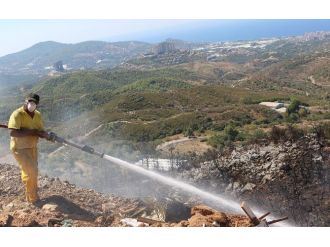 Alanya’da Çöplük Yangını