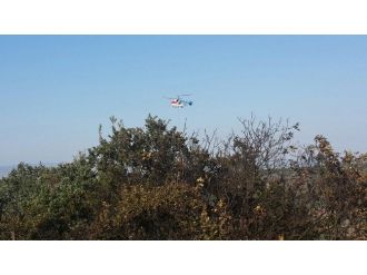 Orman Yangınına Helikopterle Müdahale