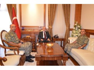 Vali Kamçı, Tuğgeneral Özcan’ı Kabul Etti