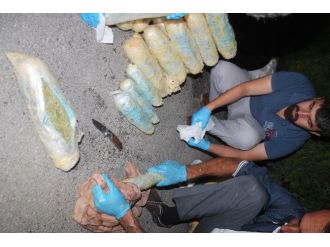 Otomobilin Lpg Tankından 18 Kilo Esrar Çıktı